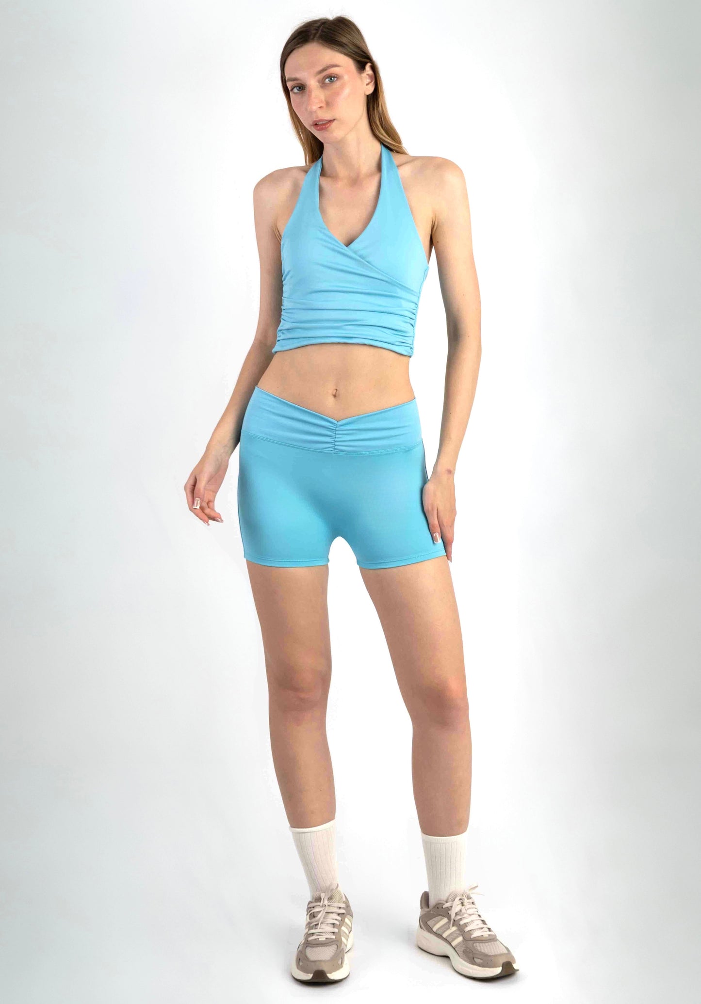 Short Bloom Pleat - Sky Blue