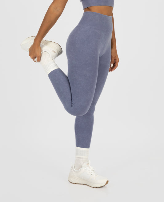Legging Acid Wash Azul Acero