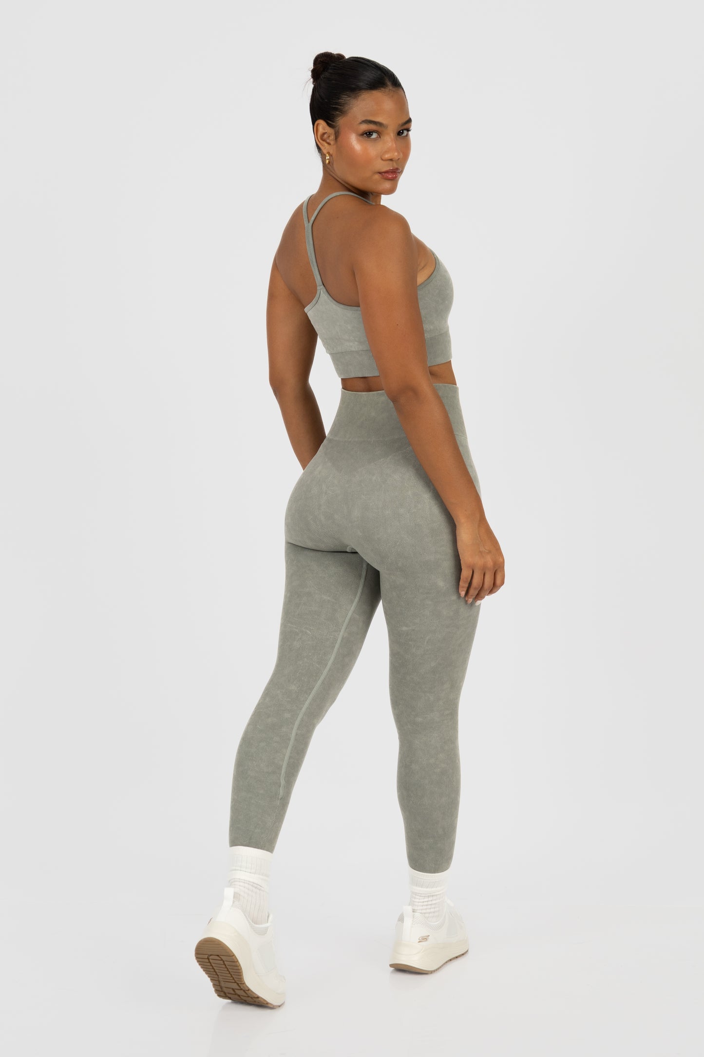 Leggin Acid Wash Verde Salvia