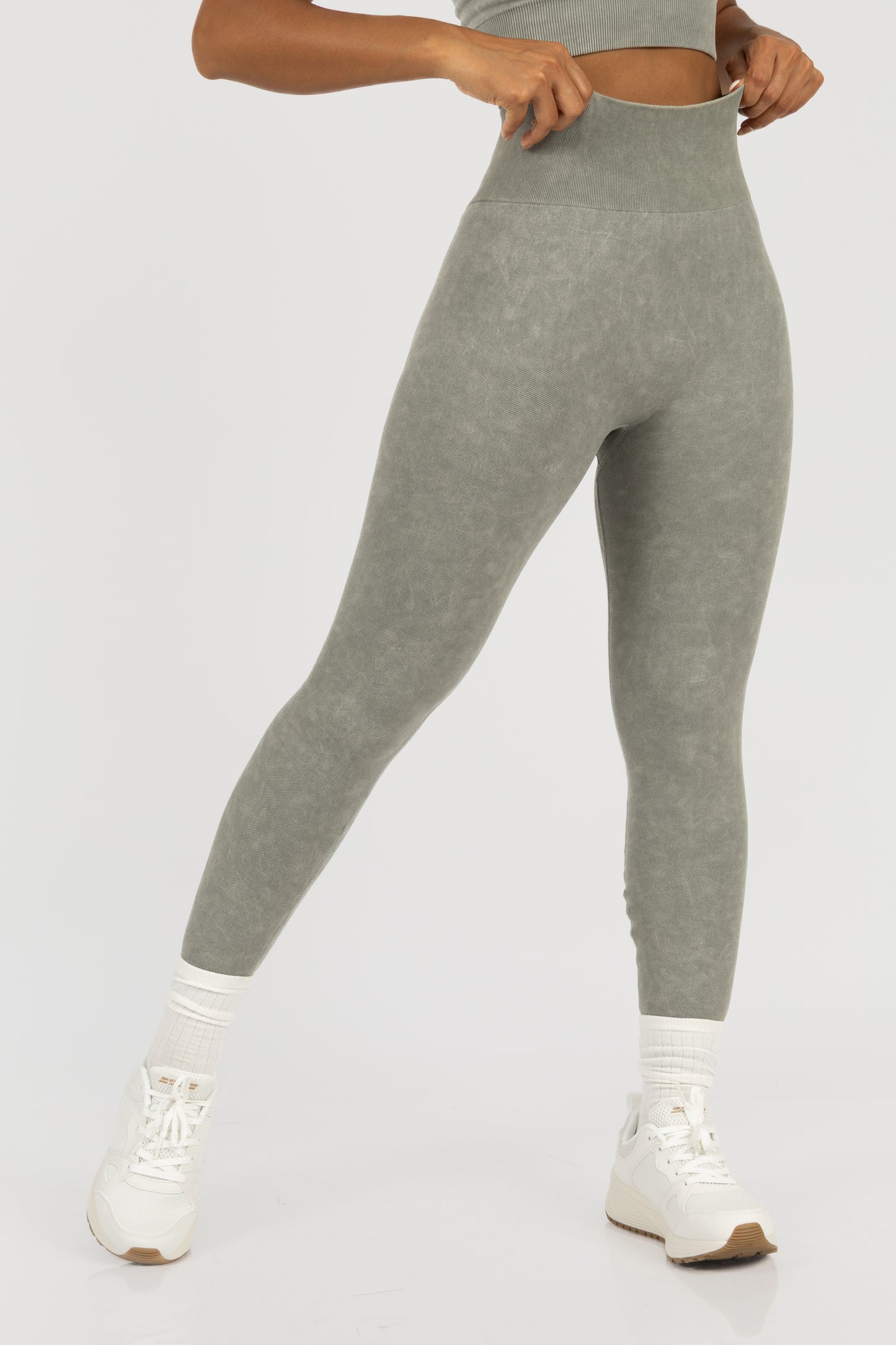 Leggin Acid Wash Verde Salvia