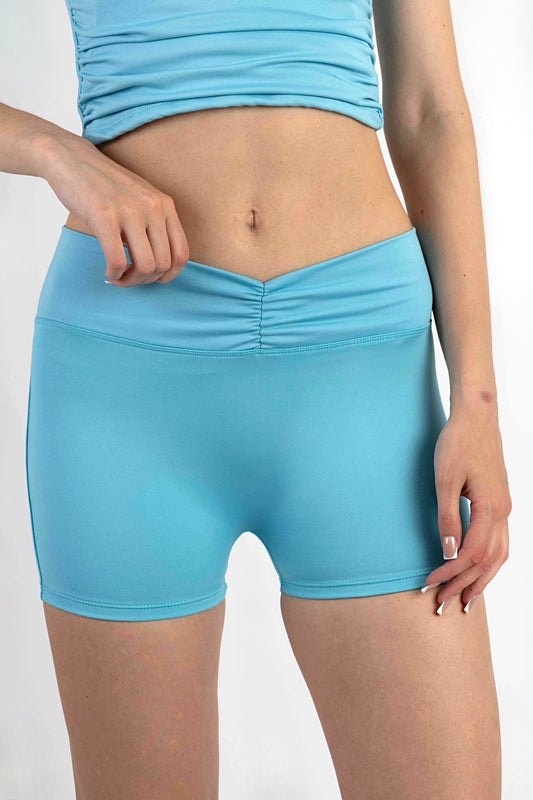 Short Bloom Pleat - Sky Blue