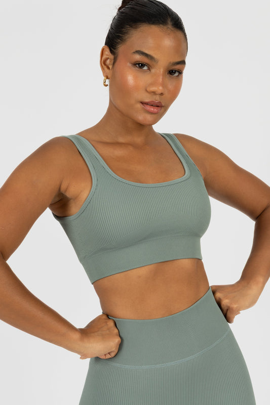 Top Acanelado Aqua